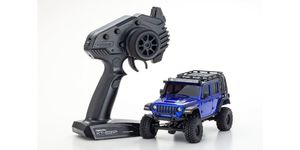 Mini-Z 4x4 Series Readyset Jeep Wrangler Unlimited Rubicon w/Accessory Parts, Ocean Blue Metallic