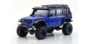Mini-Z 4x4 Series Readyset Jeep Wrangler Unlimited Rubicon w/Accessory Parts, Ocean Blue Metallic