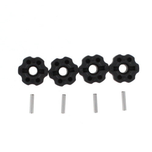 BS213-006 Wheel Hexes with Pins (12mm)(Plastic) (4pcs)