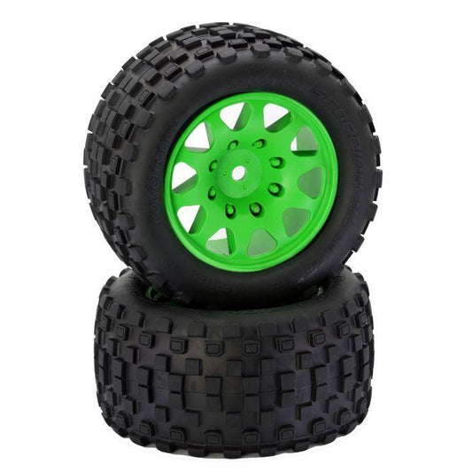 Scorpion XL Belted Tires / Viper Wheels (2) Traxxas X-Maxx 8S-Green LESS WEIGHT, LESS BALLOONING, LESS DISTORTION, MORE DURABLE