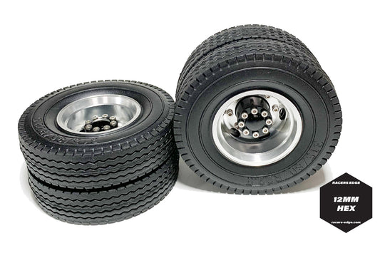 1/14 Premount Semi Rear Tire (2pcs)