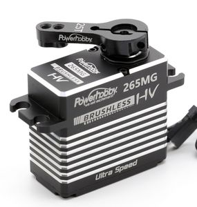 265MG Ultra Fast High Speed Brushless Digital High Voltage Servo Specifically Designed for 1/10 Scale Cars/Trucks and Perfect for 450-700 Class Helicopter Tail servo.