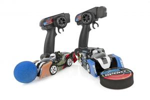 NanoSport On-Road Electric RTR's, 2 x 1/32 Scale Vehicles, w/ 2 Radios, a Puck and Ball, 2WD