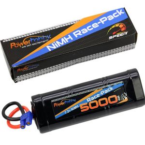 7.2V 6-Cell 5000mAh NiMH Flat Battery Pack w/EC3 Plug Perfect for 1/10-scale cars and trucks