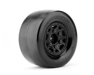 1/10 DR Booster RR Rear Tires, Ultra Soft, Belted, Mounted on Black Claw Rims, 14mm(Arrma Senton 3S)