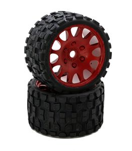 Scorpion Belted Monster Truck Tires / Wheels w 17mm Hex (2) Sport-Red