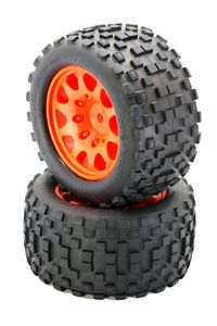 Scorpion XL Belted Tires / Viper Wheels (2) Traxxas X-Maxx 8S-Orange LESS WEIGHT, LESS BALLOONING, LESS DISTORTION, MORE DURABLE