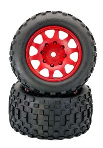 Scorpion XL Belted Tires / Viper Wheels (2) Traxxas X-Maxx 8S-Red LESS WEIGHT, LESS BALLOONING, LESS DISTORTION, MORE DURABLE