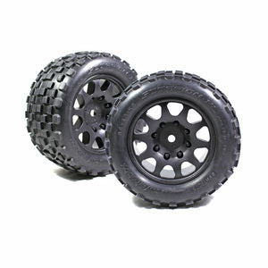 Scorpion XL Belted Tires Viper Wheels Arrma Kraton Outcast 8S Black LESS WEIGHT, LESS BALLOONING, LESS DISTORTION, MORE DURABLE