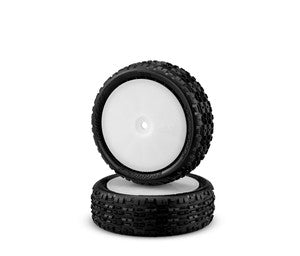 Swagger 1/10 4WD Front Tires, Pink Compound, Pre-mounted on 3353 White Wheels