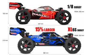 Asuga XLR 6S RTR Racing Buggy - Blue, Large Scale