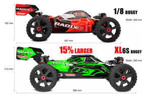 Asuga XLR 6S RTR Racing Buggy- Green, Large Scale